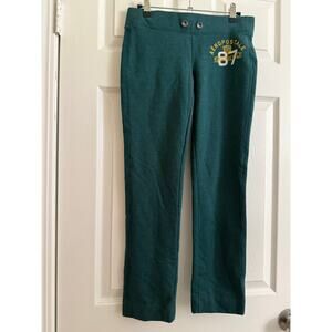 Green drawstring straight leg sweatpants MISSING DRAWSTRING